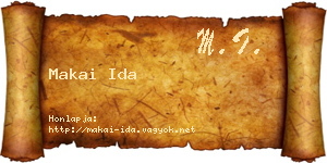 Makai Ida névjegykártya